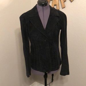 Bebe black suede leather blazer